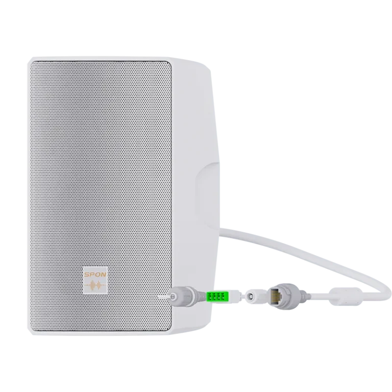 Spon Gen-6013a01 ลำโพงตู้ติดผนังระบบ Ip Poe/dc12-24v 2×10w พร้อม Bluetooth