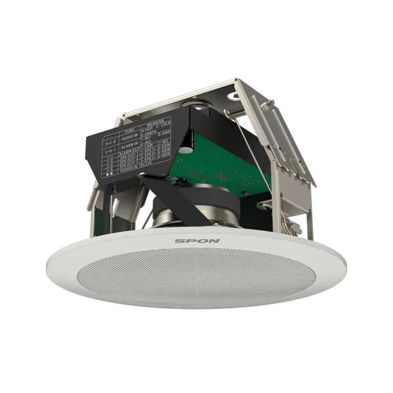 Spon Gen-6213a01 ลำโพงติดเพดานระบบ Ip Poe 4×3w พร้อม Bluetooth และรองรับลำโพงเสริม 3 ตัว