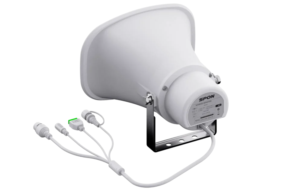Spon Gen 6393a01 5 Spon Gen-6393a01 ลำโพงฮอร์นระบบเครือข่าย Ip 15w Poe/dc12-24v Ip66