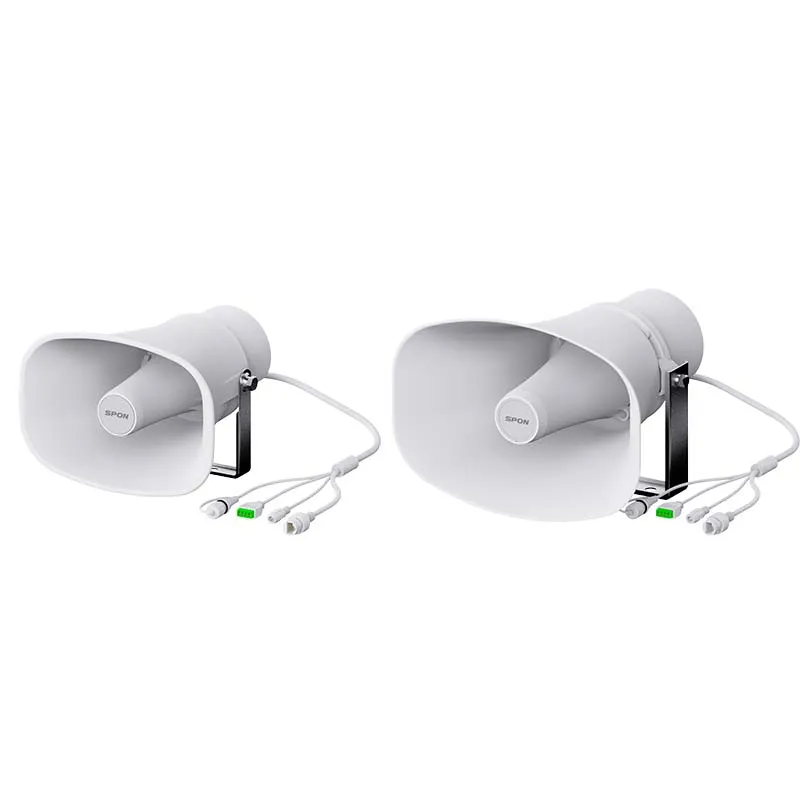 Spon Gen 6393a01 7 Spon Gen-6393a01 ลำโพงฮอร์นระบบเครือข่าย Ip 15w Poe/dc12-24v Ip66