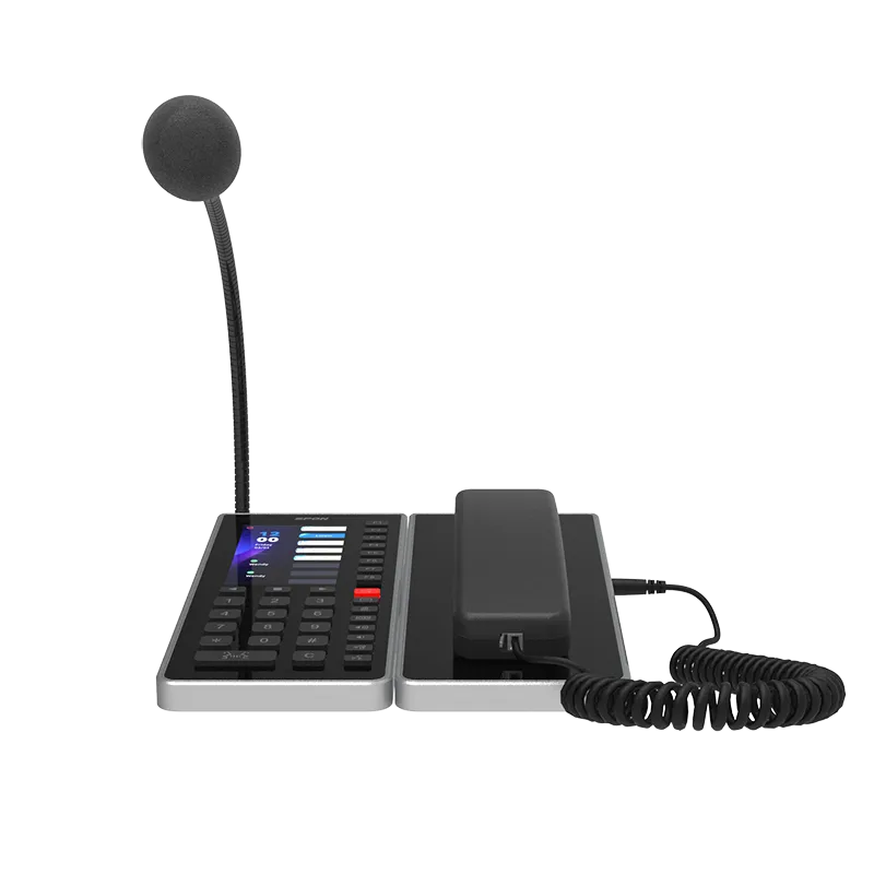 Spon Gen 9102n 2 Spon Gen-9102n ไมโครโฟนประกาศเสียงระบบเครือข่าย Ip พร้อมปุ่มฟังก์ชัน 40 ปุ่ม