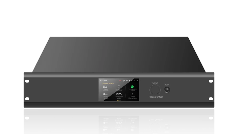 Spon Lcm 6010 2 Spon Lcm-6010 เครื่องควบคุมกลางระบบประชุมดิจิทัล แบบมีสายและไร้สาย Digital Conference System Center Unit