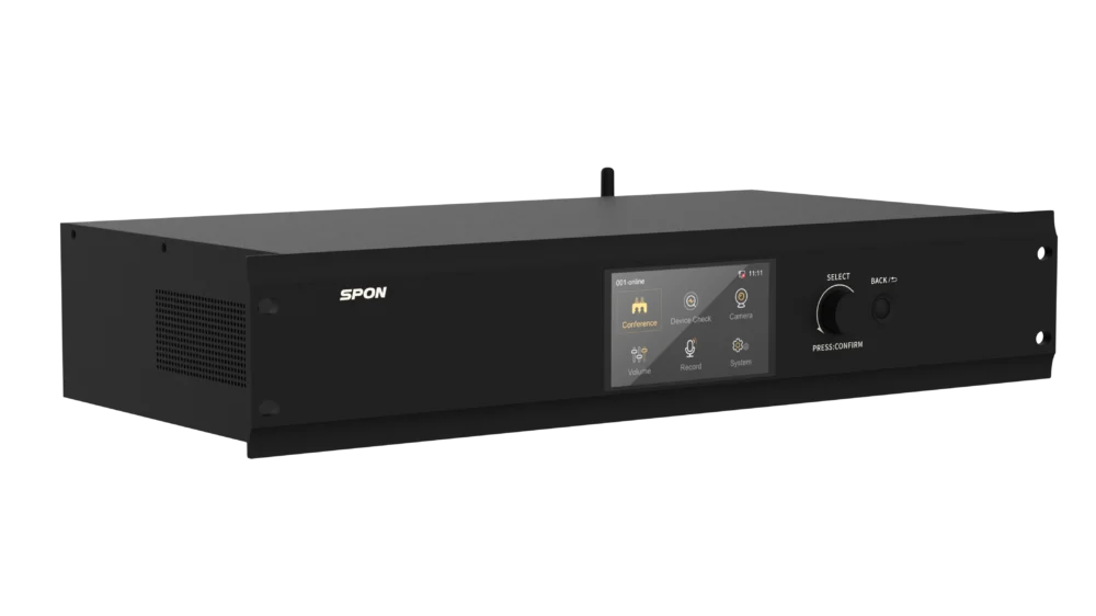 Spon Lcm 6010 3 Spon Lcm-6010 เครื่องควบคุมกลางระบบประชุมดิจิทัล แบบมีสายและไร้สาย Digital Conference System Center Unit