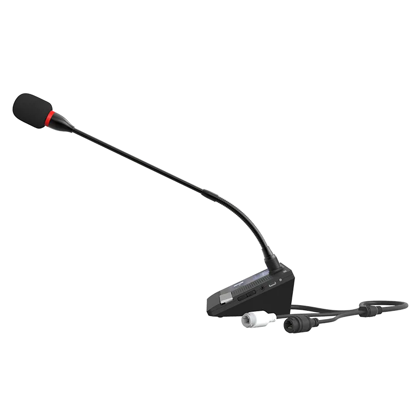 Spon Lcm 6013dv L 4 Spon Lcm-6013dv-L ชุดไมโครโฟนผู้ร่วมประชุมแบบมีสาย หน้าจอสัมผัส 4.3 นิ้ว Conference Microphone Delegate Unit