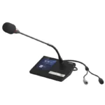 Spon Lcm-6013dv-L ชุดไมโครโฟนผู้ร่วมประชุมแบบมีสาย หน้าจอสัมผัส 4.3 นิ้ว Conference Microphone Delegate Unit