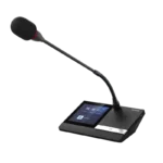 Spon Lcm-6013dvw-L ไมค์ประชุมผู้เข้าร่วมแบบไร้สาย Wi-Fi พร้อมหน้าจอสัมผัส 4 นิ้ว และลำโพง 2.5w