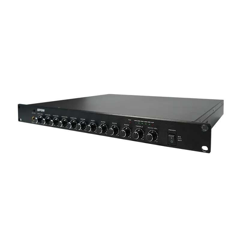 Spon Nac 5001 4 Spon Nac-5001 มิกเซอร์ปรีแอมป์ 8 ช่อง สำหรับระบบเสียง 8-Channel Mixer Pre-Amplifier
