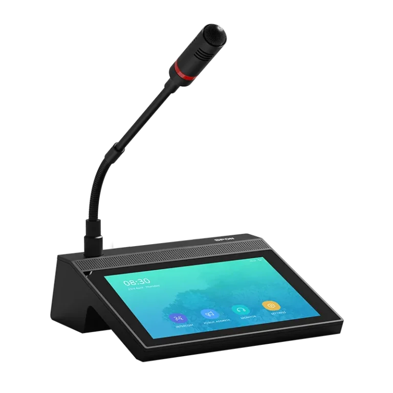 Spon Xc-9037n Network Intercom Master Station Ip Paging Console จอสัมผัส Hd 7 นิ้ว รองรับ Full-Duplex Intercom และ Poe