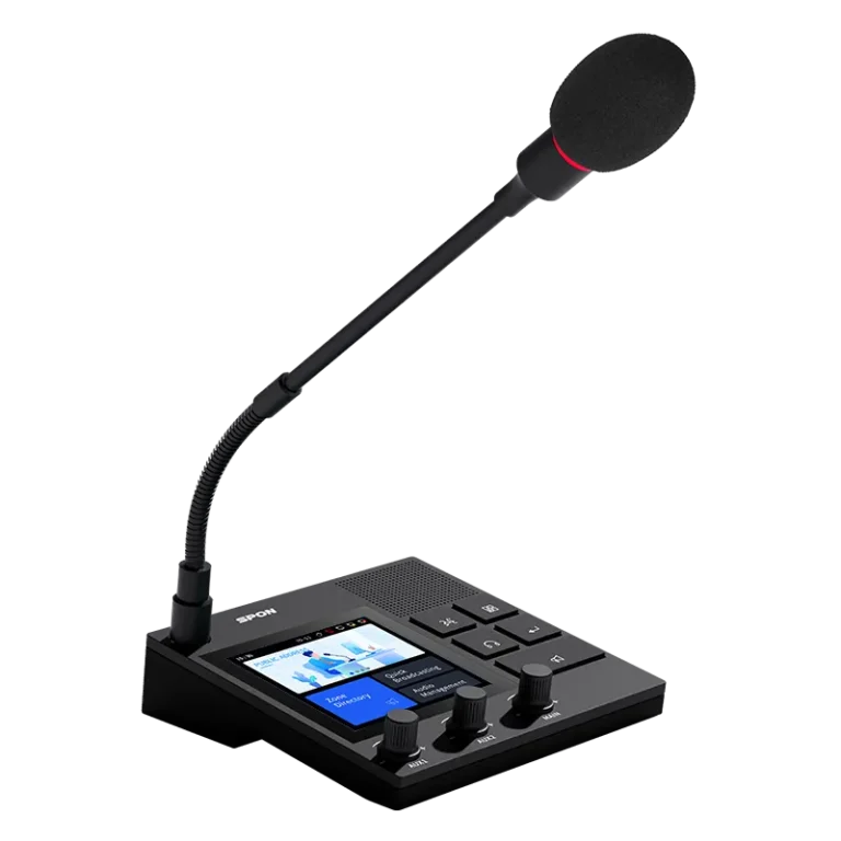 Spon Xc-9038n Network Paging Console 4 นิ้ว Ip Paging Console พร้อม Built-In Server รองรับ 30 Ip Endpoints