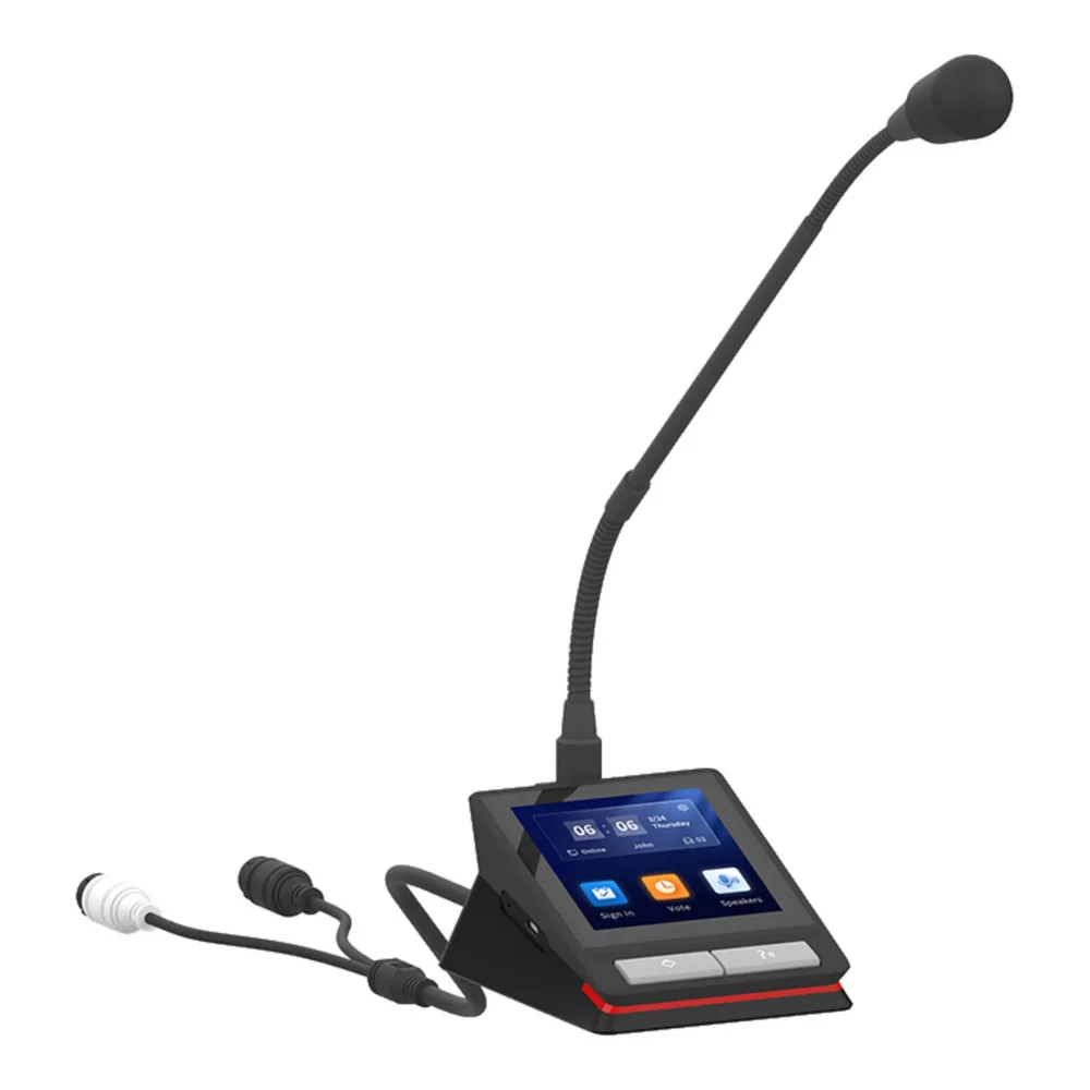Spon Lcn 8003c L Angle Spon Lcn-8003cw-L ไมค์ประชุมประธานไร้สาย Wi-Fi 6 พร้อมหน้าจอสัมผัส 4 นิ้ว