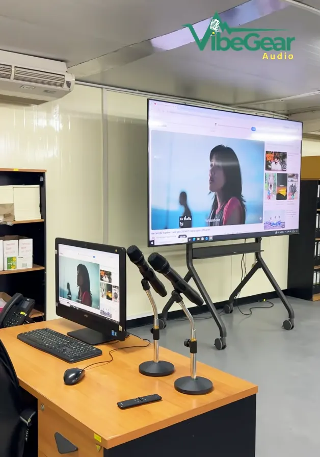 Stpi Soundvision Su990d Wireless Microphones Desk พาดูงานติดตั้งเครื่องเสียงจริง ตั้งแต่เดินท่อ ร้อยสาย ติดลำโพง จนทดสอบระบบ
